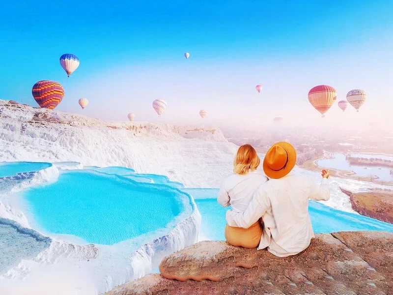Hot Air Balloon Flight from Alanya — Journey to White Terraces and Magical Valleys